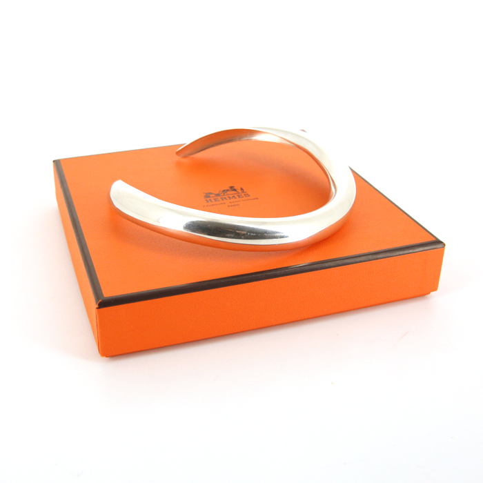 Collier ras de cou Hermès Mombasa en argent - Detail D2