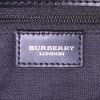 Sac cabas Burberry en toile Haymarket beige et cuir noir - Detail D3 thumbnail