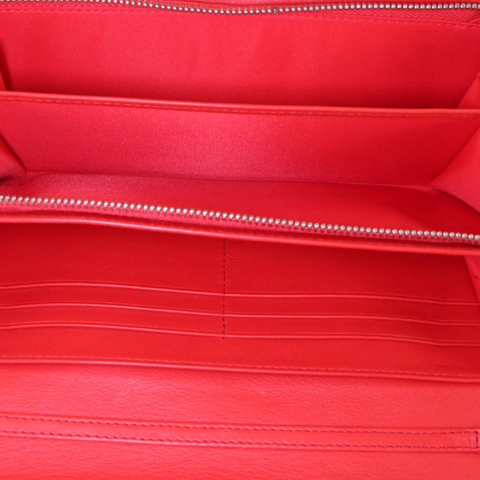 Portafogli Dior in pelle verniciata monogram rossa - Detail D3