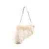 Dior Saddle handbag in white satin and white leather - 00pp thumbnail