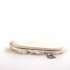 Dior Saddle handbag in white satin and white leather - Detail D4 thumbnail