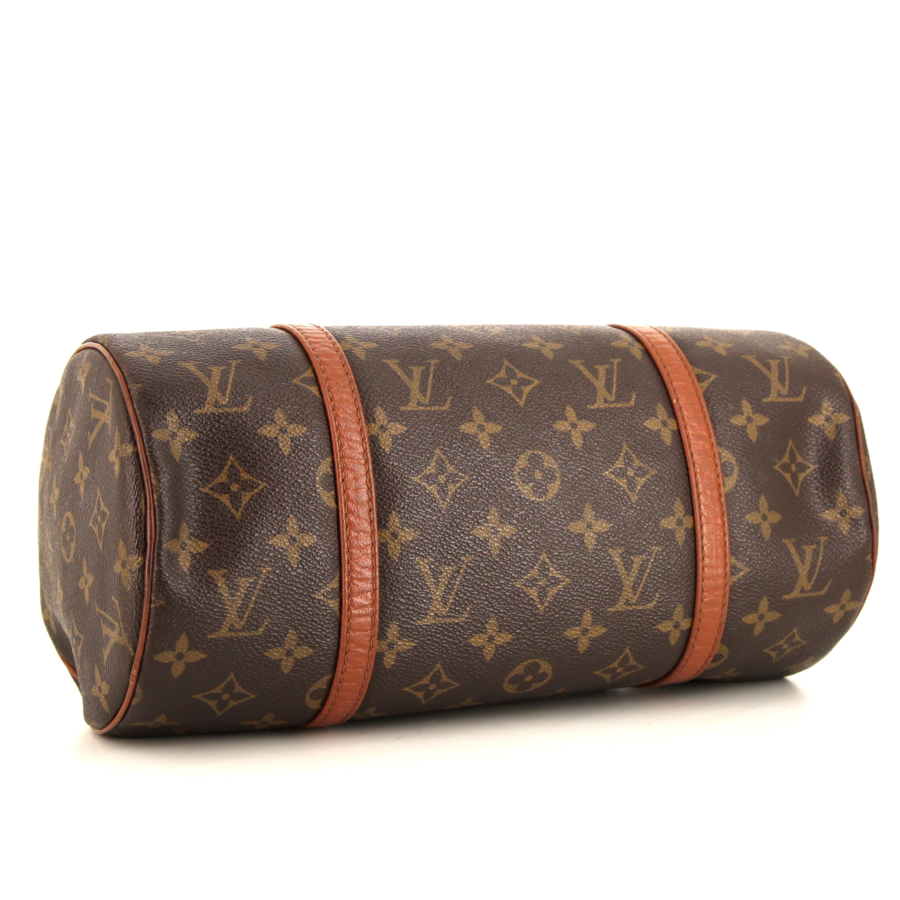 Louis Vuitton Papillon handbag in brown monogram canvas and brown leather - Detail D4