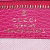 Gucci Swing small model shopping bag in fushia pink grained leather - Detail D3 thumbnail