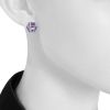 David Yurman Cable Warp earrings in silver,  amethysts and diamonds - Detail D1 thumbnail