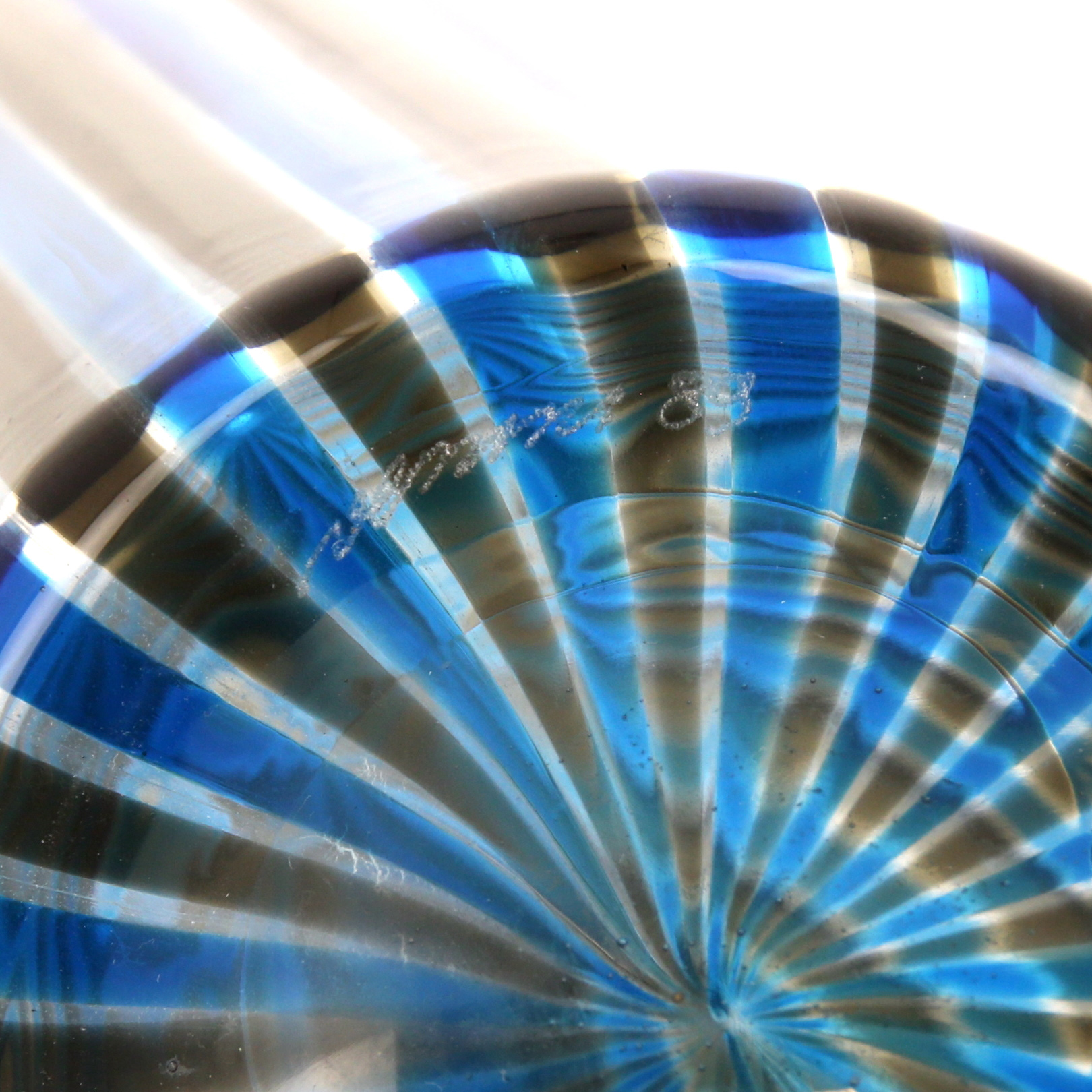 Gio Ponti, "Morandiane" bottle, in Murano glass, Venini manufacture, signed and dated, from 1989 - Detail D1