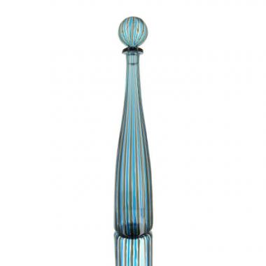Gio Ponti, "Morandiane" bottle, in Murano glass, Venini manufacture, signed and dated, from 1989