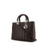 Bolso de mano Dior Lady Dior modelo grande en cuero cannage marrón - 00pp thumbnail