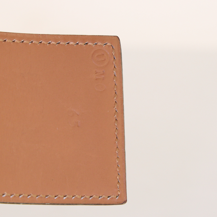 Hermes Médor belt in green epsom leather - Detail D2