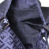 Fendi Big Mama small handbag in black monogram canvas and black leather - Detail D2 thumbnail