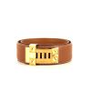 Cinturón Hermes Médor en cuero epsom color oro - 360 thumbnail