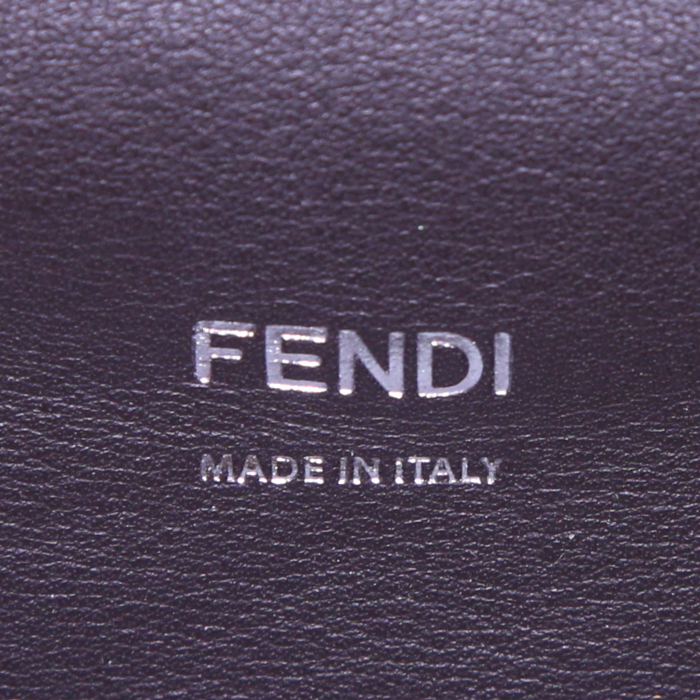 Sac à main Fendi Peekaboo en cuir marron-foncé - Detail D3