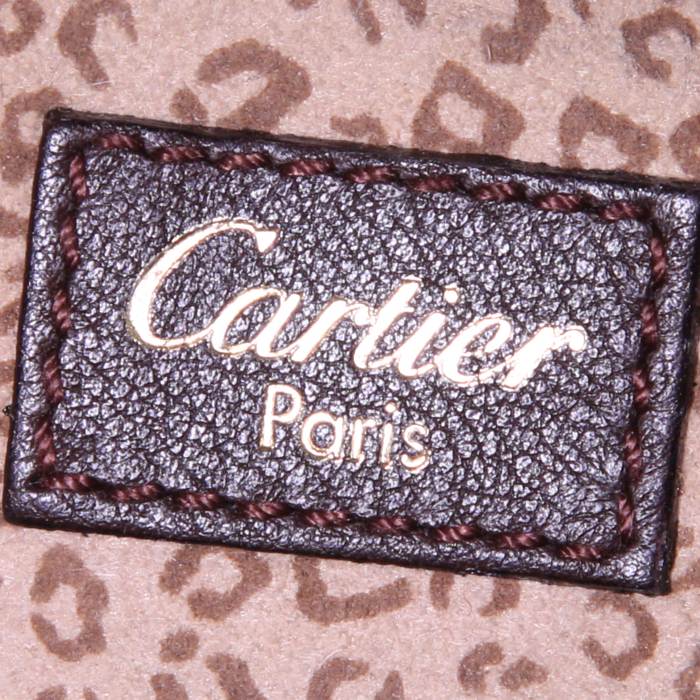 Bolso de mano Cartier Panthère en cuero marrón - Detail D3