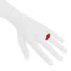 Bague Pomellato Rouge Passion en or rose 9 carats,  rubis synthétique et saphirs - Detail D1 thumbnail