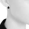 Paire de boucles d'oreilles Pomellato Capri en or blanc,  diamants et céramique noire - Detail D1 thumbnail