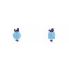 Paire de boucles d'oreilles Pomellato Capri en or rose,  céramique bleue et améthystes - 00pp thumbnail