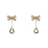 Pomellato Forever pendants earrings in yellow gold,  diamonds and smoked quartz - 00pp thumbnail