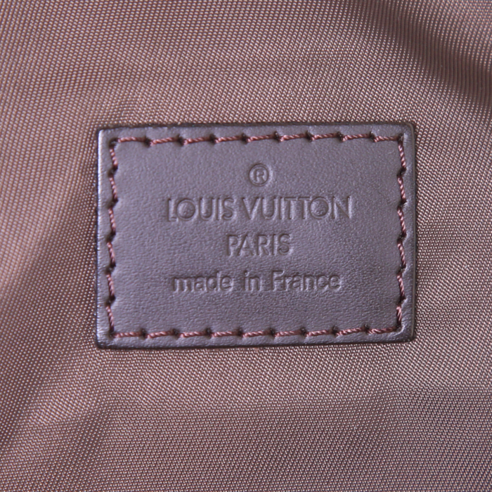 Borsa a tracolla Louis Vuitton Geant Messager in tela nera e pelle nera - Detail D3