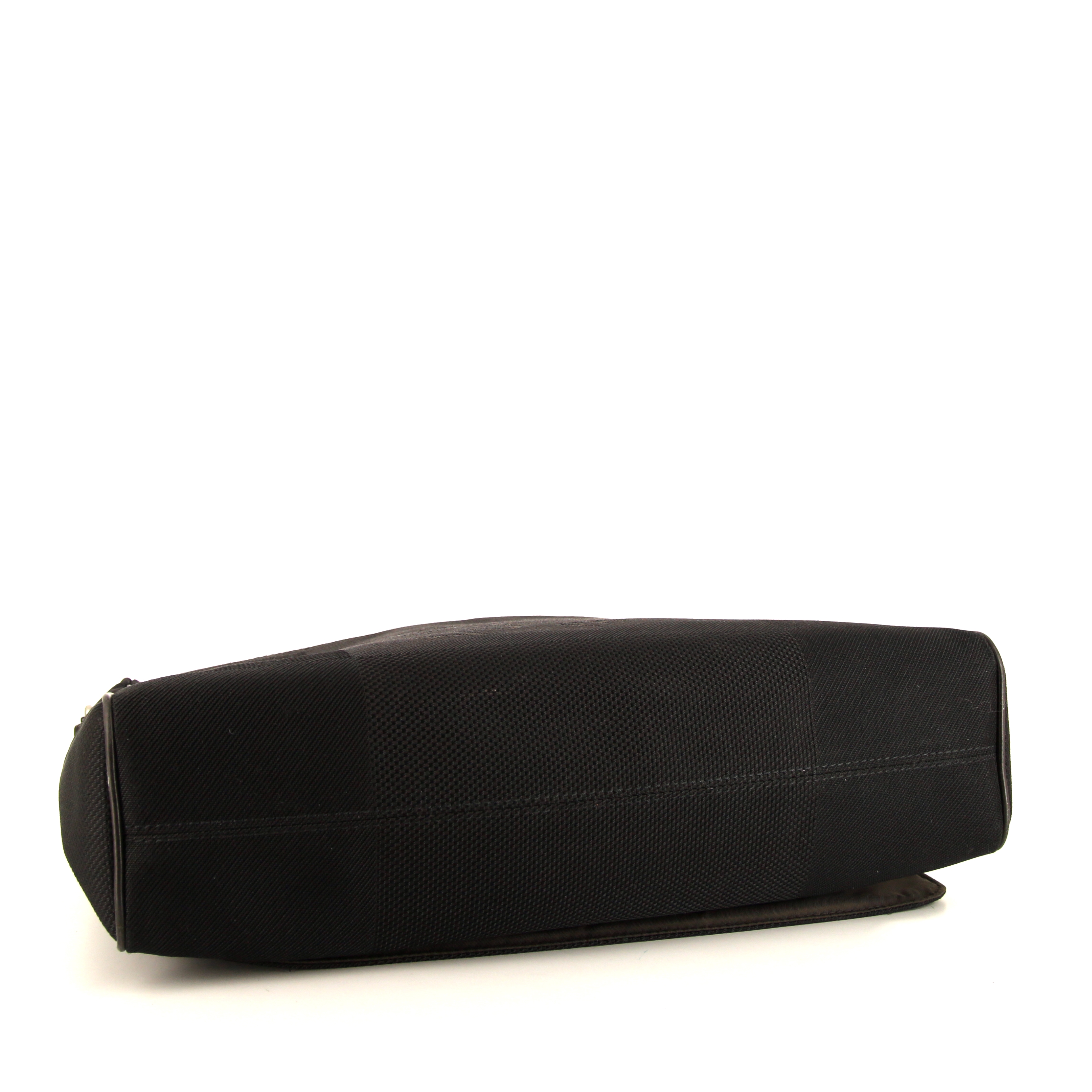 Louis Vuitton Geant Messager shoulder bag in black canvas and black leather - Detail D4