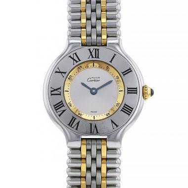 Cartier Must 21 watch in stainless steel and gold plated Circa  1990