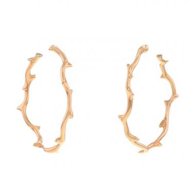 Par de criollas Dior Bois de Rose modelo grande en oro rosa