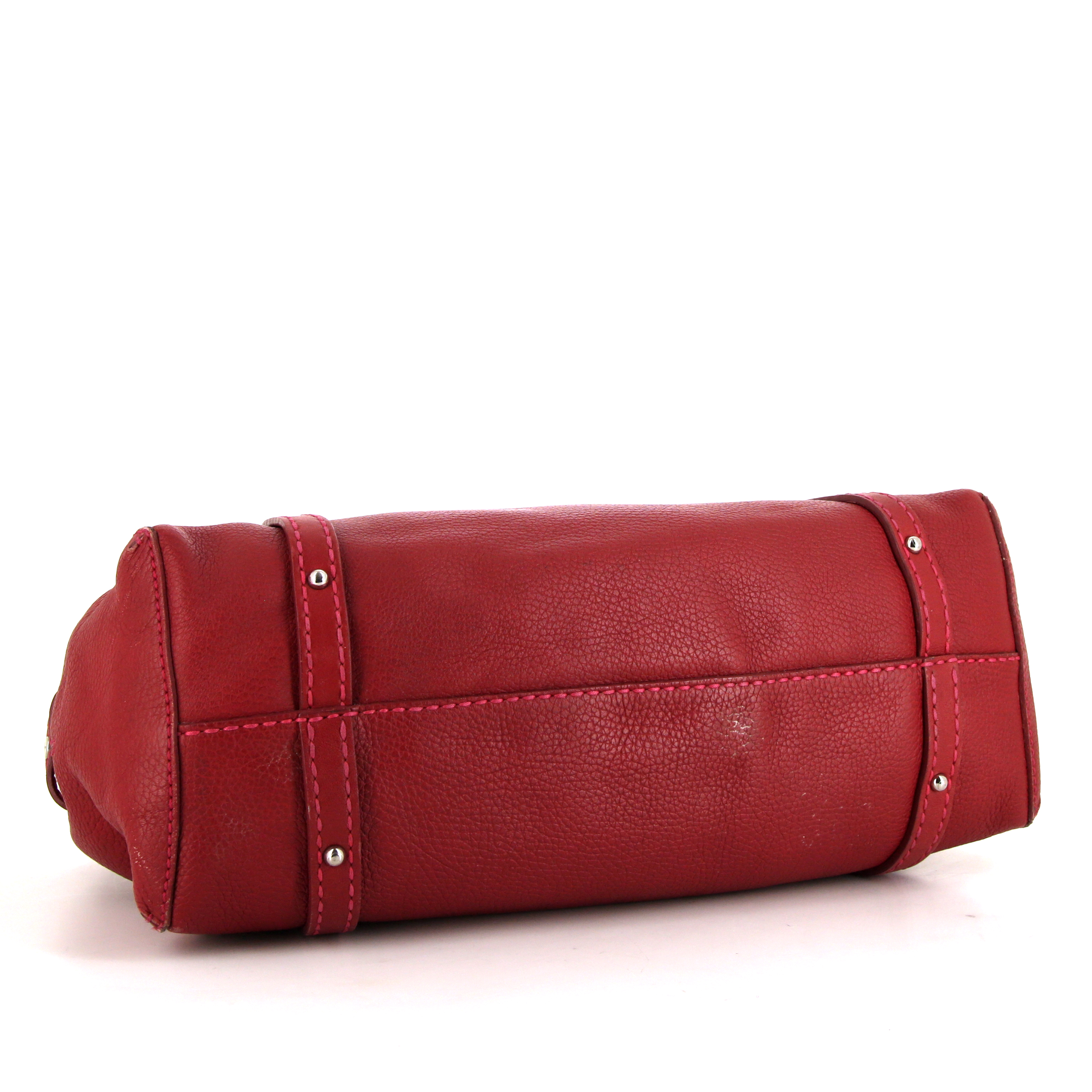 Tod's handbag in red grained leather - Detail D4
