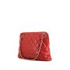 Chanel Vintage handbag in red quilted leather - 00pp thumbnail