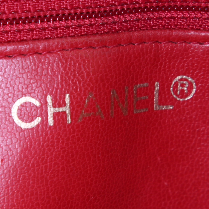 Borsa Chanel Vintage in pelle trapuntata rossa - Detail D3