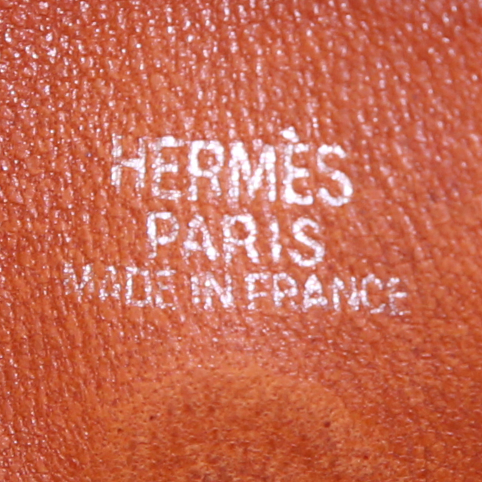 Hermès Mini Evelyne mini shoulder bag in brown doblis calfskin - Detail D3