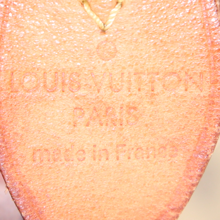 Louis Vuitton Totally handbag in azur damier canvas and natural leather - Detail D3