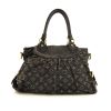 Bolso de mano Louis Vuitton Neo Cabby en lona denim Monogram gris y cuero negro - 360 thumbnail