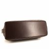 Louis Vuitton Chelsea shoulder bag in ebene damier canvas and brown leather - Detail D4 thumbnail