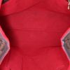 Shopping bag Louis Vuitton Hampstead in tela a scacchi ebana e pelle marrone - Detail D2 thumbnail