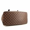Louis Vuitton Hampstead shopping bag in ebene damier canvas and brown leather - Detail D4 thumbnail