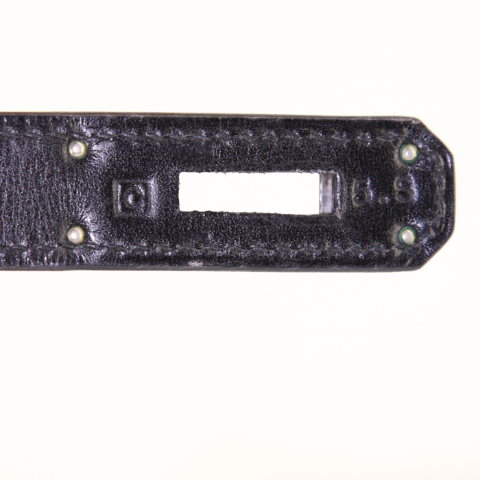 Hermes Kelly 32 cm handbag in black box leather - Detail D5