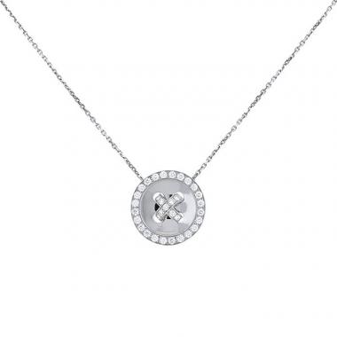 Van Cleef & Arpels Boutonnière necklace in white gold and diamonds