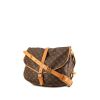 Saumur medium model shoulder bag in monogram canvas and natural leather - 00pp thumbnail