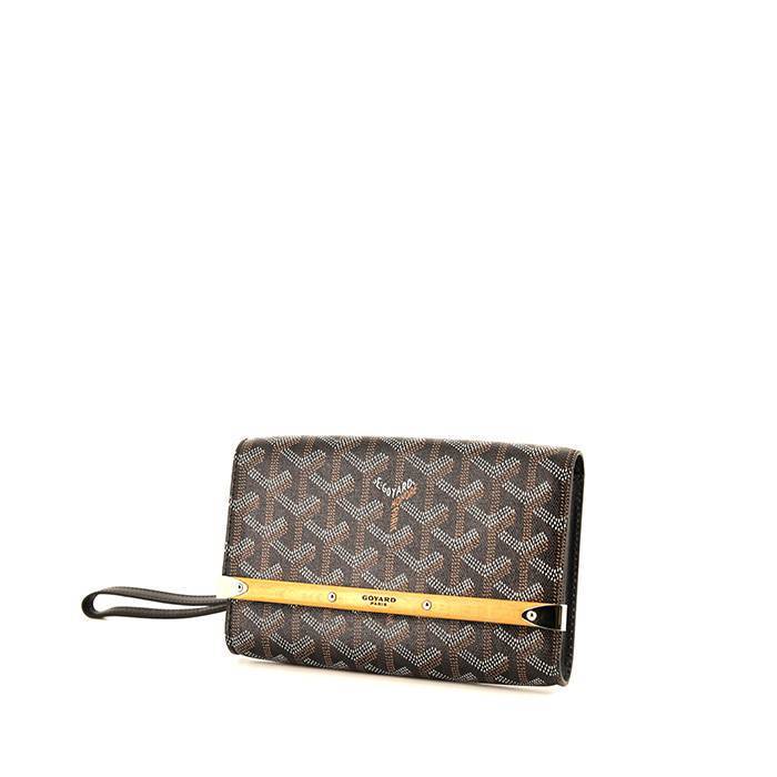 Goyard black checrob print coated canvas mini monte carlo wristlet clutch  bag, Luxury, Bags & Wallets on Carousell