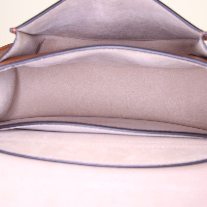 Borsa a tracolla Chloé Hudson in pelle marrone - Detail D2
