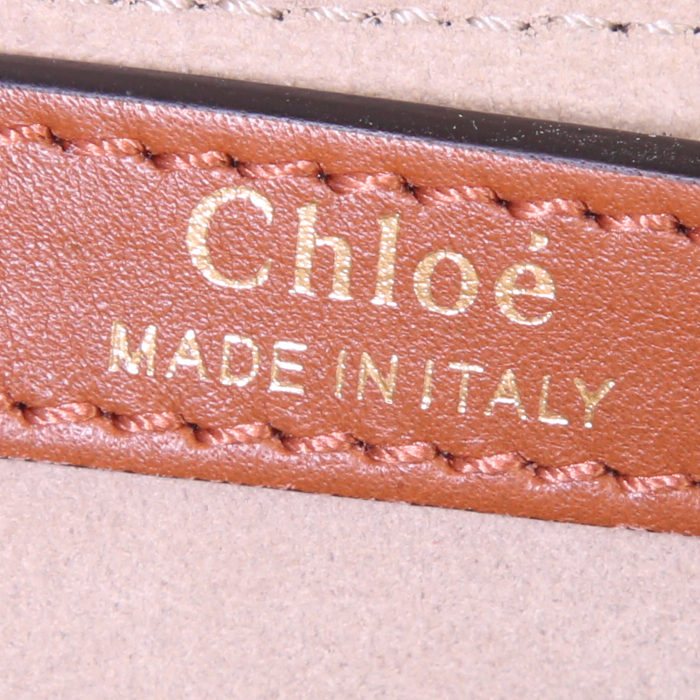 Borsa a tracolla Chloé Hudson in pelle marrone - Detail D3