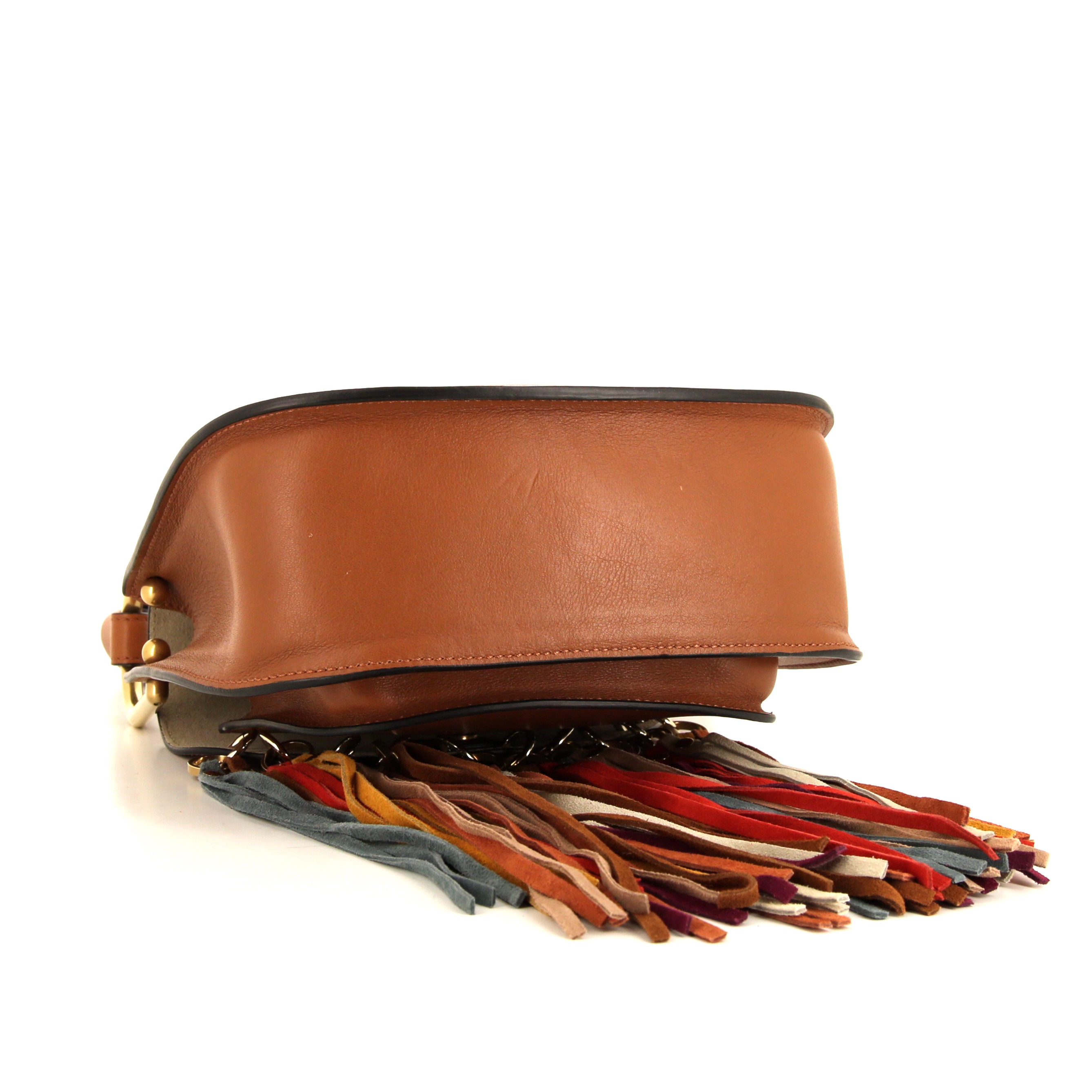Chloé Hudson shoulder bag in brown leather - Detail D4