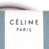Shopping bag Céline Cabas Phantom in tela verde e bianca a righe e pelle nera - Detail D3 thumbnail