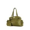 Prada shopping bag in green leather - 00pp thumbnail