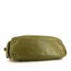 Prada shopping bag in green leather - Detail D4 thumbnail