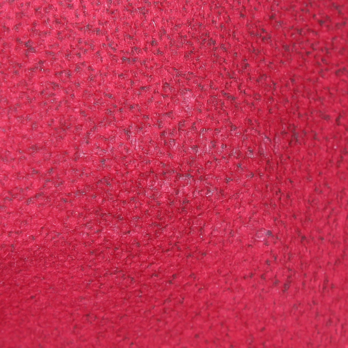 Borsa a spalla Louis Vuitton Boulogne in tela monogram cerata multicolore e pelle naturale - Detail D3