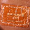Louis Vuitton Saumur mini shoulder bag in brown monogram velvet and brown crocodile - Detail D4 thumbnail