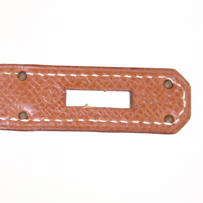 Sac à main Hermes Kelly 32 cm en cuir Courchevel gold - Detail D5