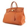Hermes Birkin 40 cm handbag in beige terracotta leather taurillon clémence - 00pp thumbnail