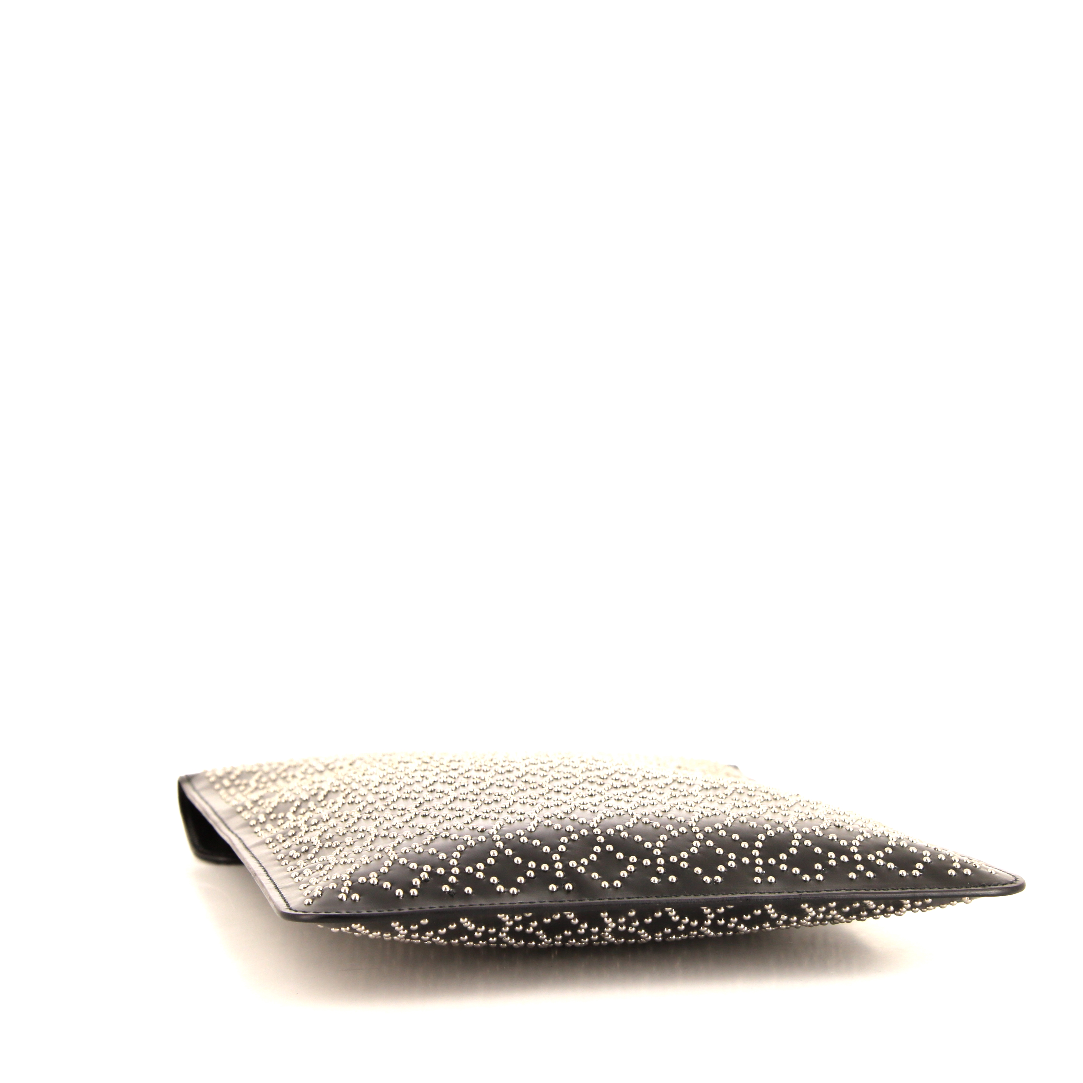 Pochette Alaïa en cuir noir - Detail D4