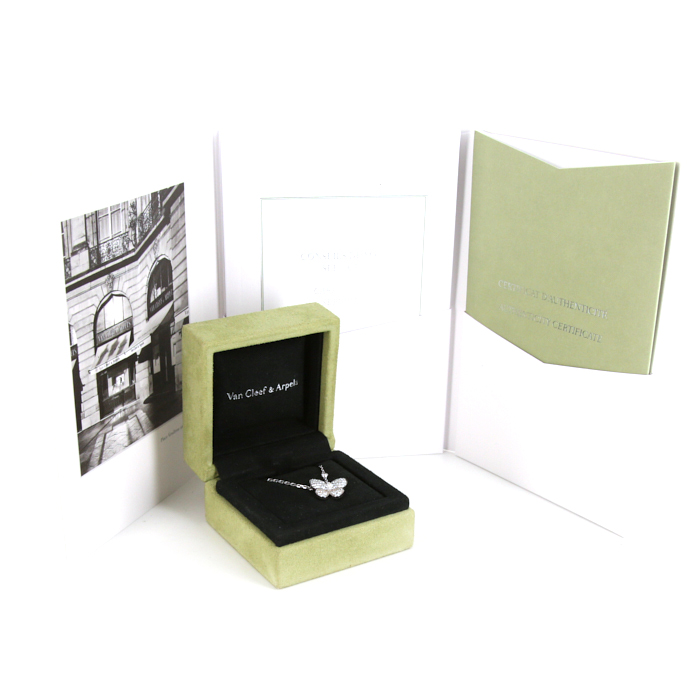 Collar Van Cleef 
Arpels Deux Papillons en oro blanco y diamantes - Detail D2