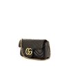 Gucci GG Marmont super mini shoulder bag in black quilted leather - 00pp thumbnail